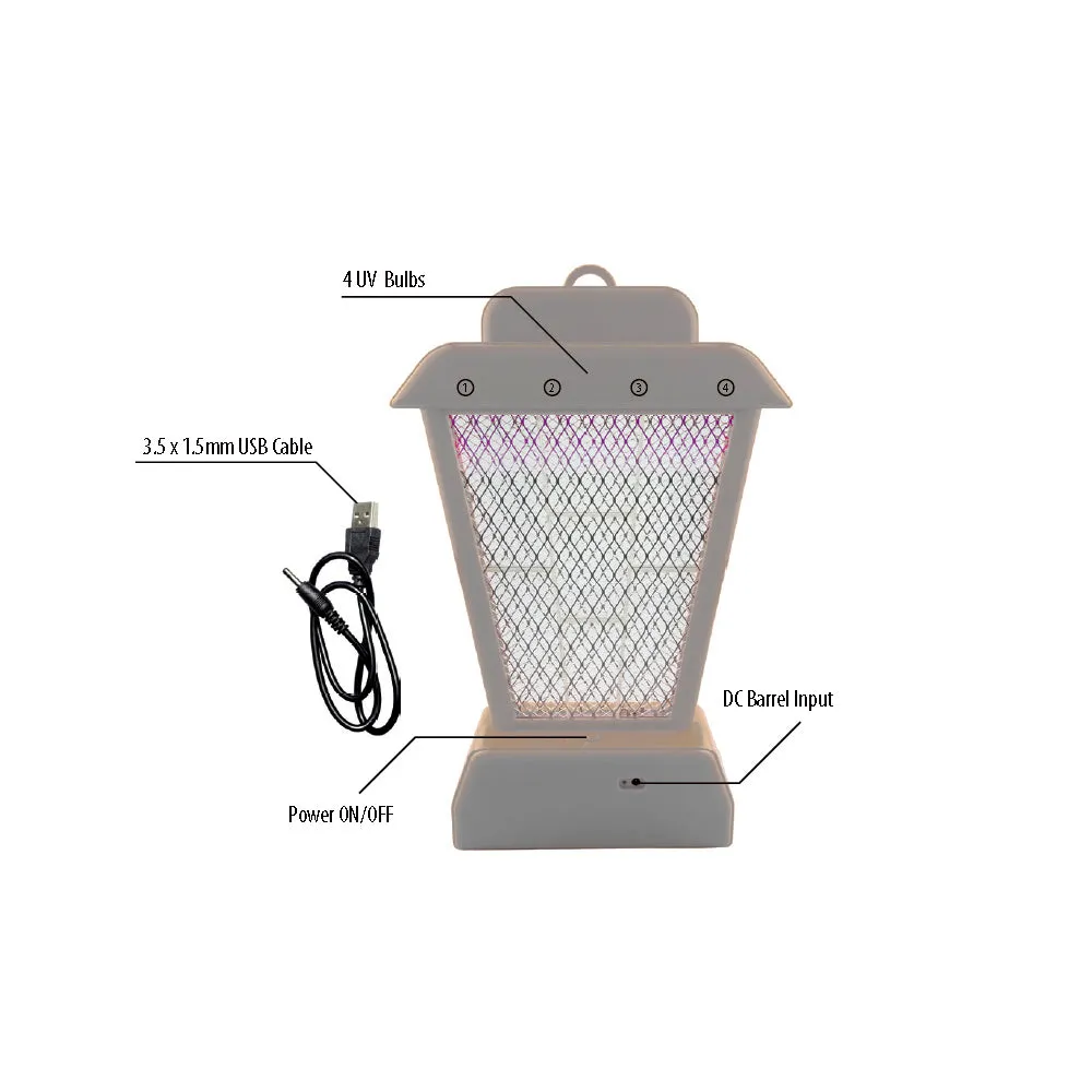 2Pc Uv Light Bug Zapper Insect Controller Mosquito Fly Pest Bug Trap Lamp Killer