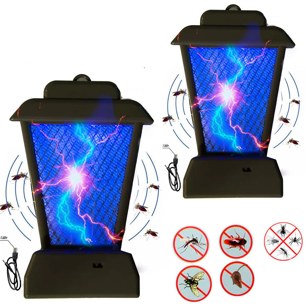 2Pc Uv Light Bug Zapper Insect Controller Mosquito Fly Pest Bug Trap Lamp Killer