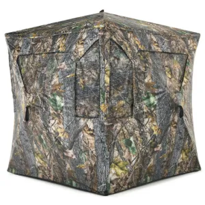 3 Person Portable Pop-Up Ground Tent with Gun Ports and Carrying Bag