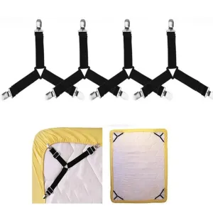 4pcs Bed Sheet Fasteners Home Organizer Clips for Mattress Cover