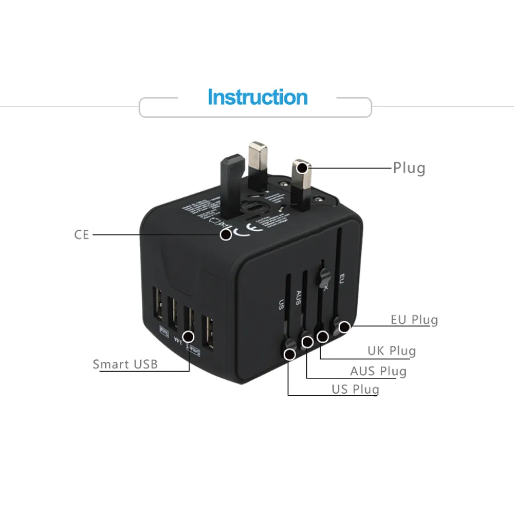 5 in 1 Travel Adapter