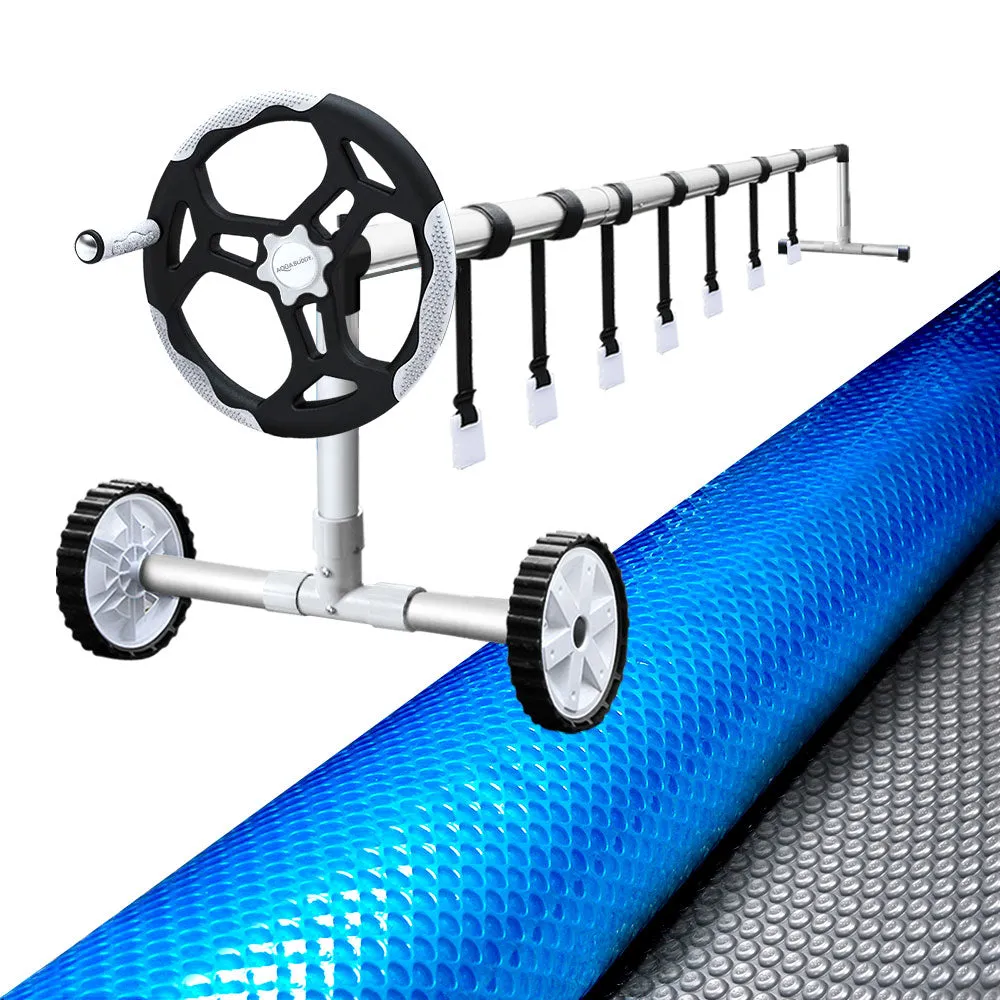 Adjustable Aluminium Pool Roller 8x4.2m Cover Set Aquabuddy