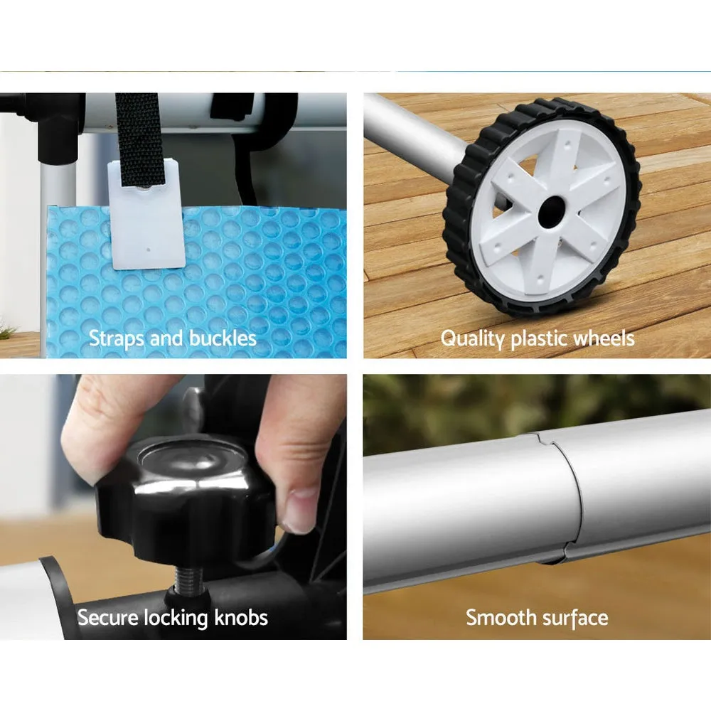 Adjustable Aluminium Pool Roller & Solar Cover Set, Aquabuddy