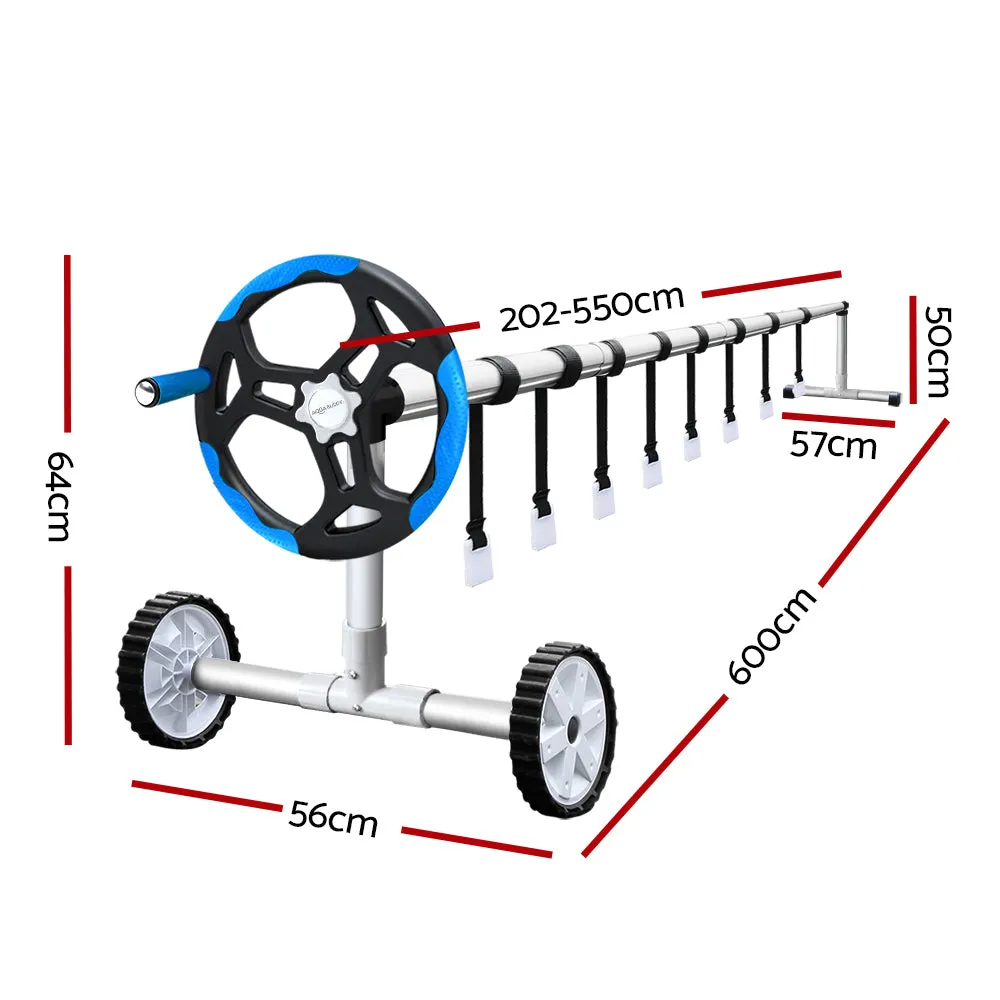 Adjustable Aluminium Pool Roller & Solar Cover Set, Aquabuddy