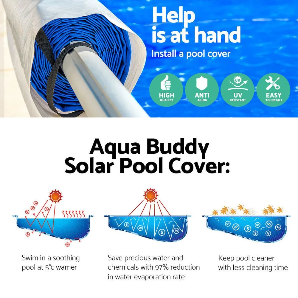 Adjustable Aluminium Pool Roller & Solar Cover Set, Aquabuddy