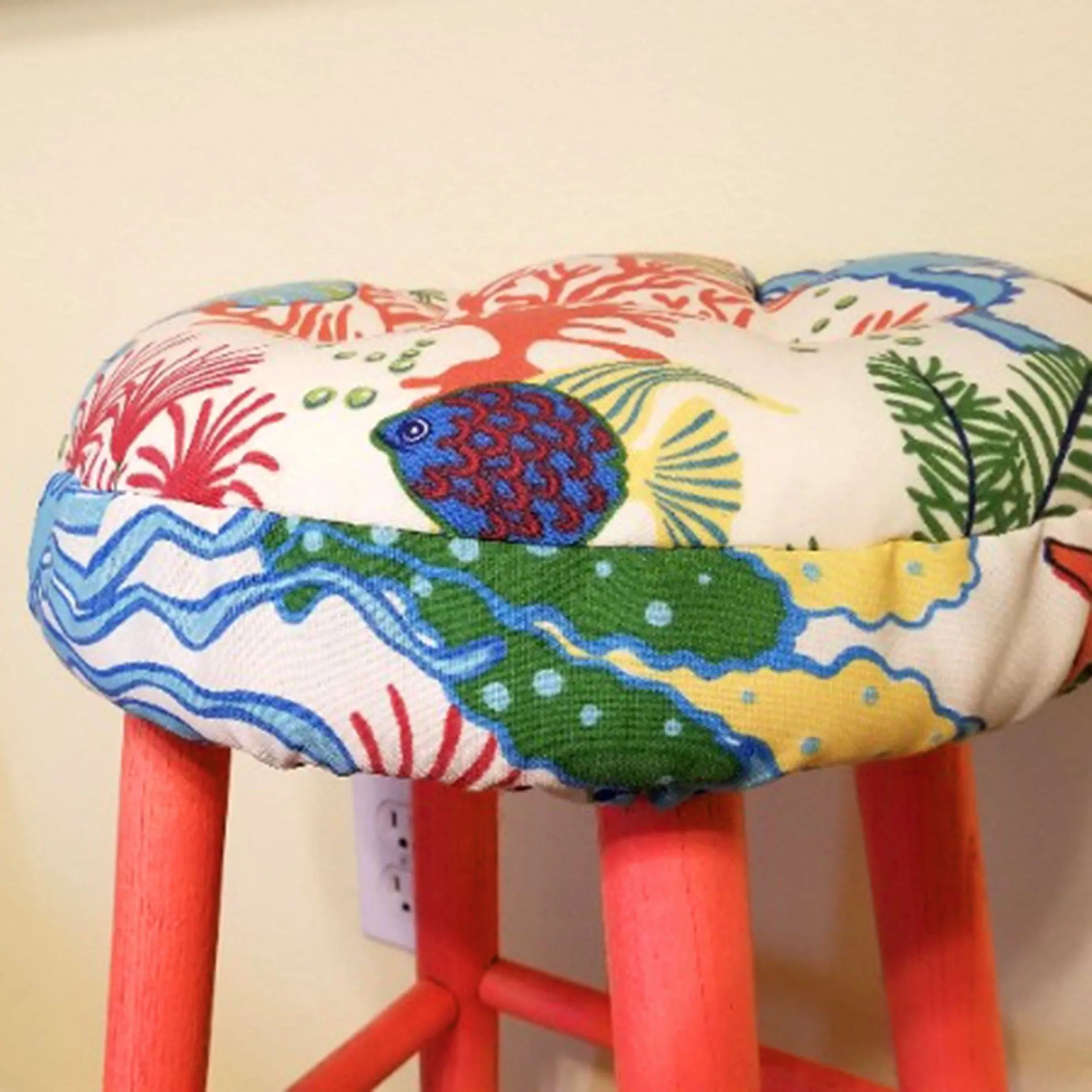 Bargain Bin | Splish-Splash Multi Bar Stool Cover with Cushion and Adjustable Drawstring Yoke | Condition A - Last Unit | Non-Returnable