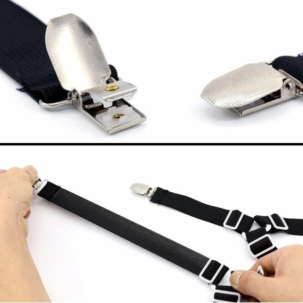 Bed Sheet Fasteners, Adjustable Triangle  Elastic Band Straps
