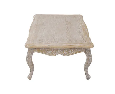 Coffee Table Oak Wood Plywood Veneer White Washed Finish