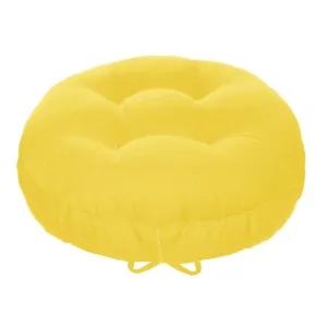 Cotton Duck Yellow Barstool Cover with Cushion and Adjustable Yoke