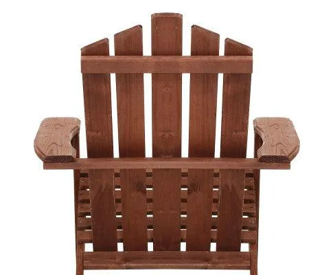 Double Wooden Outdoor Beach Deck Chair