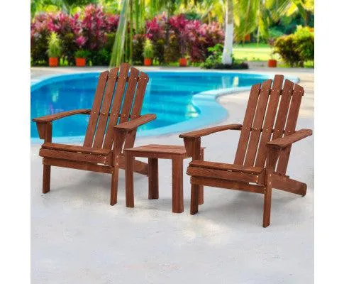 Double Wooden Outdoor Beach Deck Chair