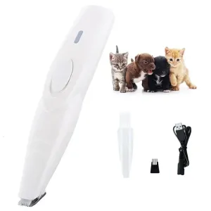 Electric Cordless Usb Rechargeable Low Noise Pet Grooming Hair Trimmer for Face Paws Eyes Ears