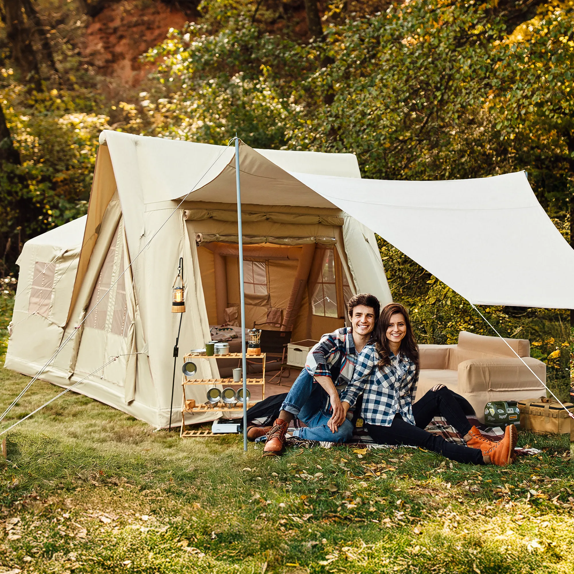EROMMY 10 Person Tent with Detachable Canopy for Camping – 13.8FT