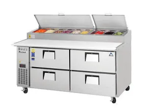 Everest EPPR2-D4 72" Four Drawer Pizza Prep Table
