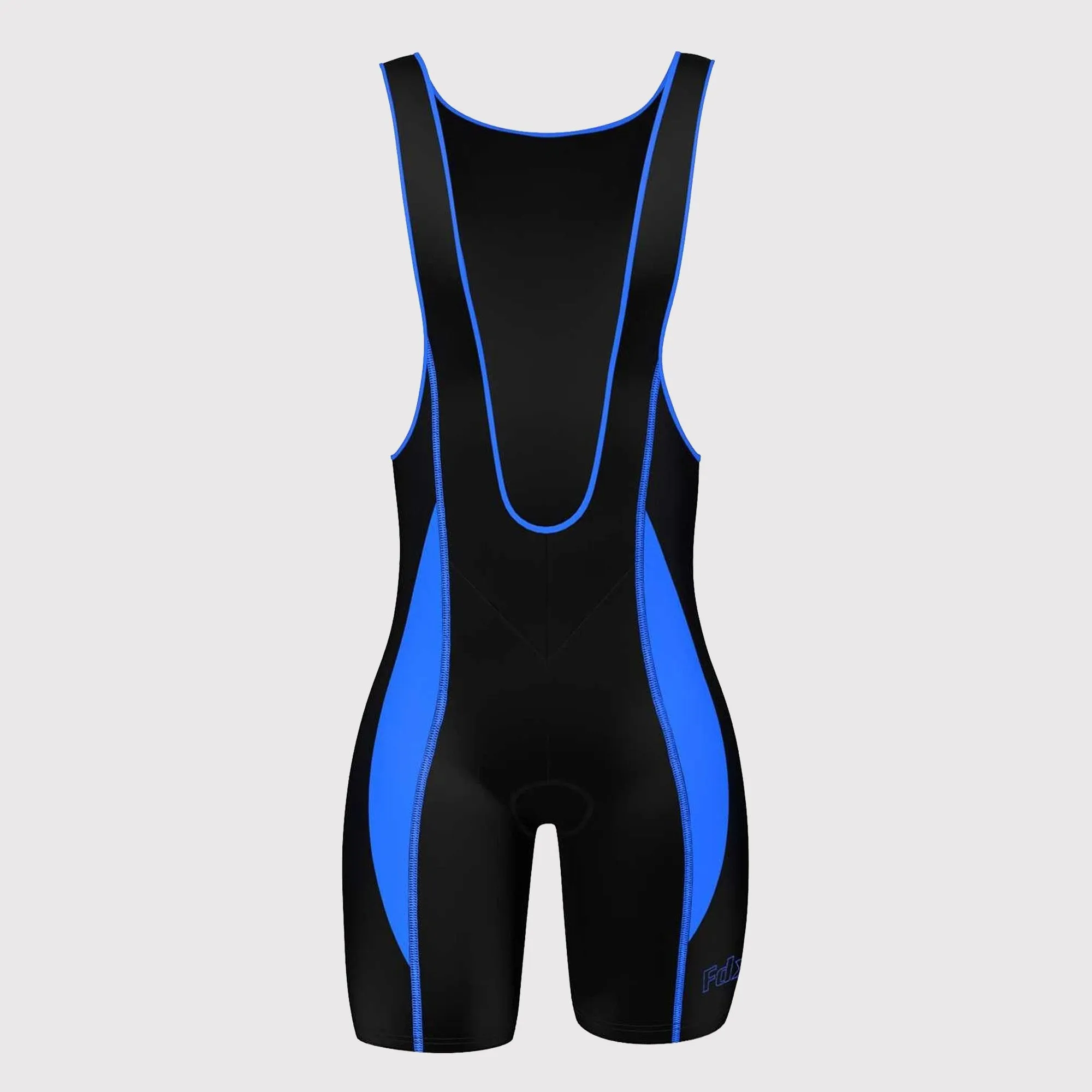 Fdx Competition Blue Men's  Padded Bib Shorts