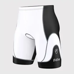 Fdx Windrift White Men's Anti-Bac Padded Summer Cycling Shorts
