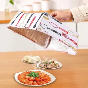Foldable Food Covers Anti-dust Heat Pres Lid Foldable Cover for Hot Food Dish Insulation Cover, Food Warmer Cover, for Kitchen, Picnicervation Anti Fly Mosquito Kitchen