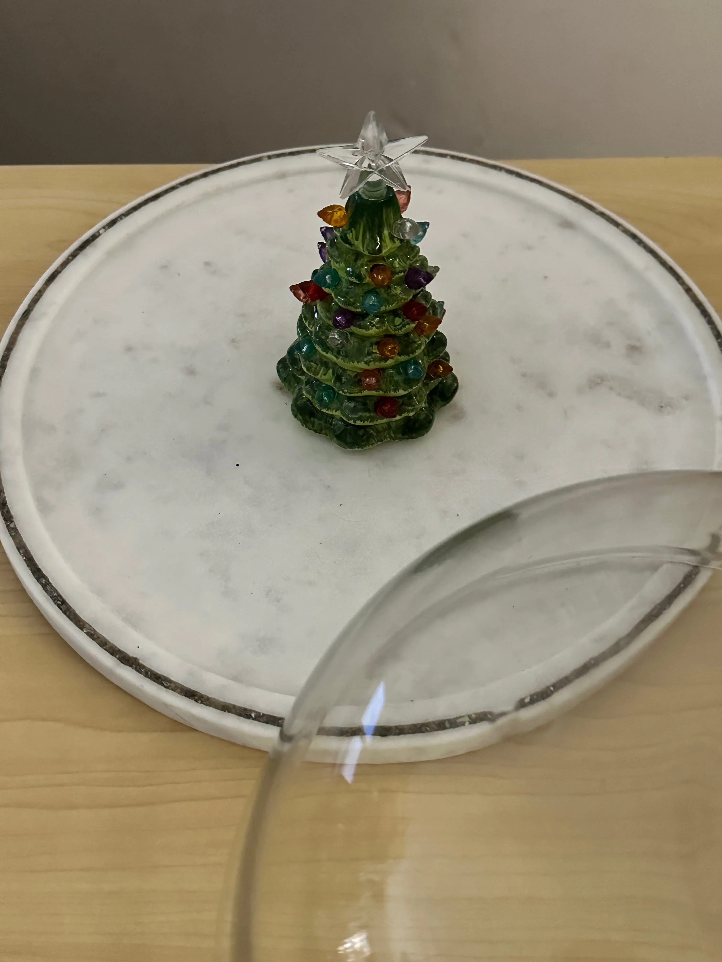 Glass Cloche with Marble Base