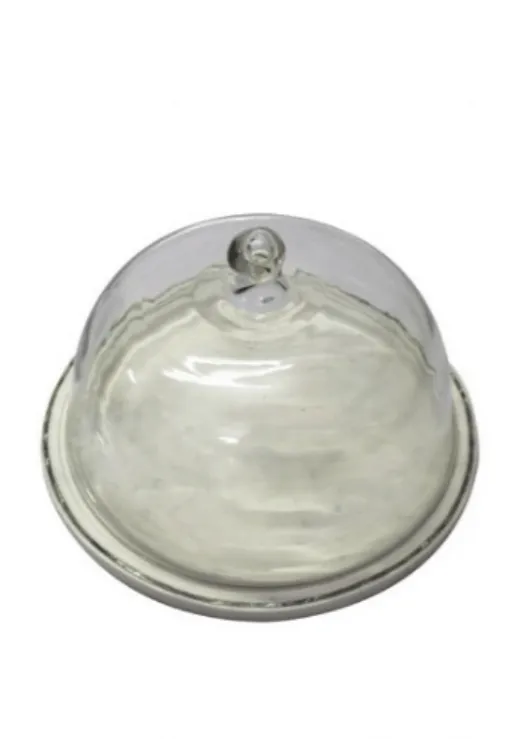 Glass Cloche with Marble Base