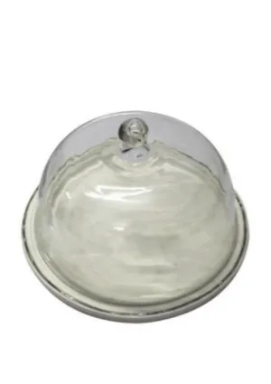 Glass Cloche with Marble Base