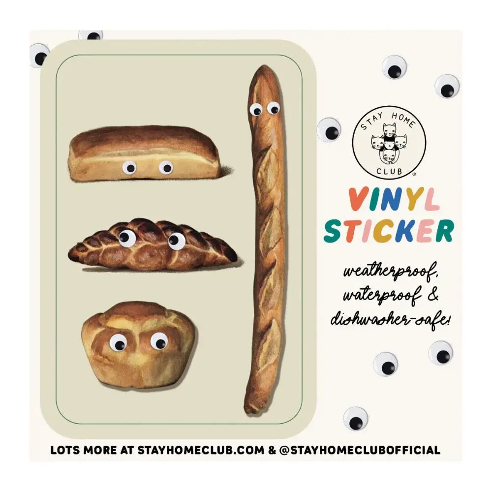 Googly Bread Vinyl Sticker