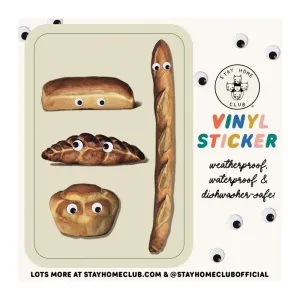 Googly Bread Vinyl Sticker