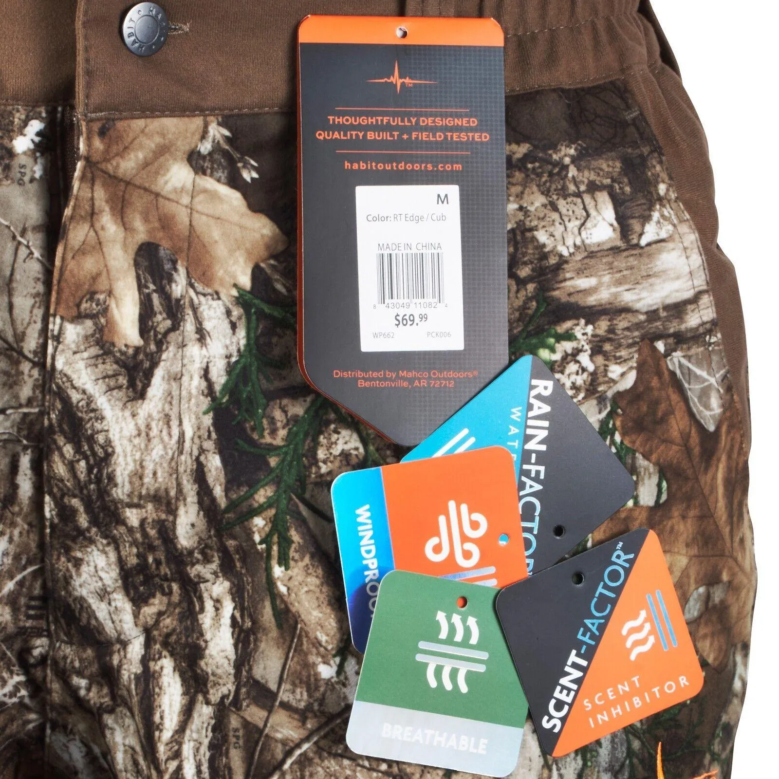 Habit Men's Cedar Branch Insulated Waterproof Camo Pants