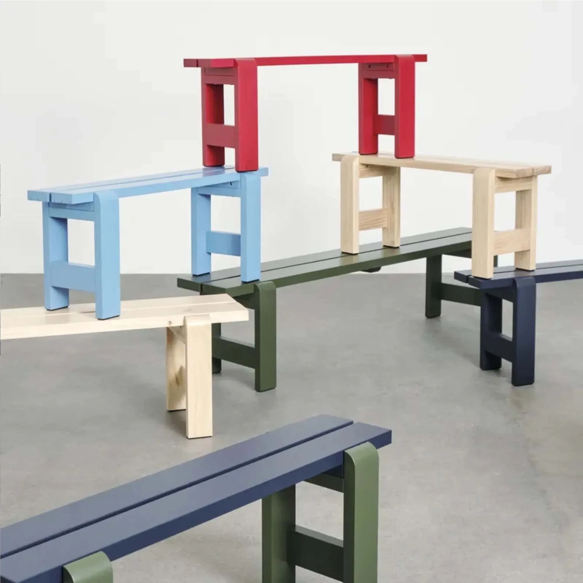 Hay Weekday bench L111, azure
