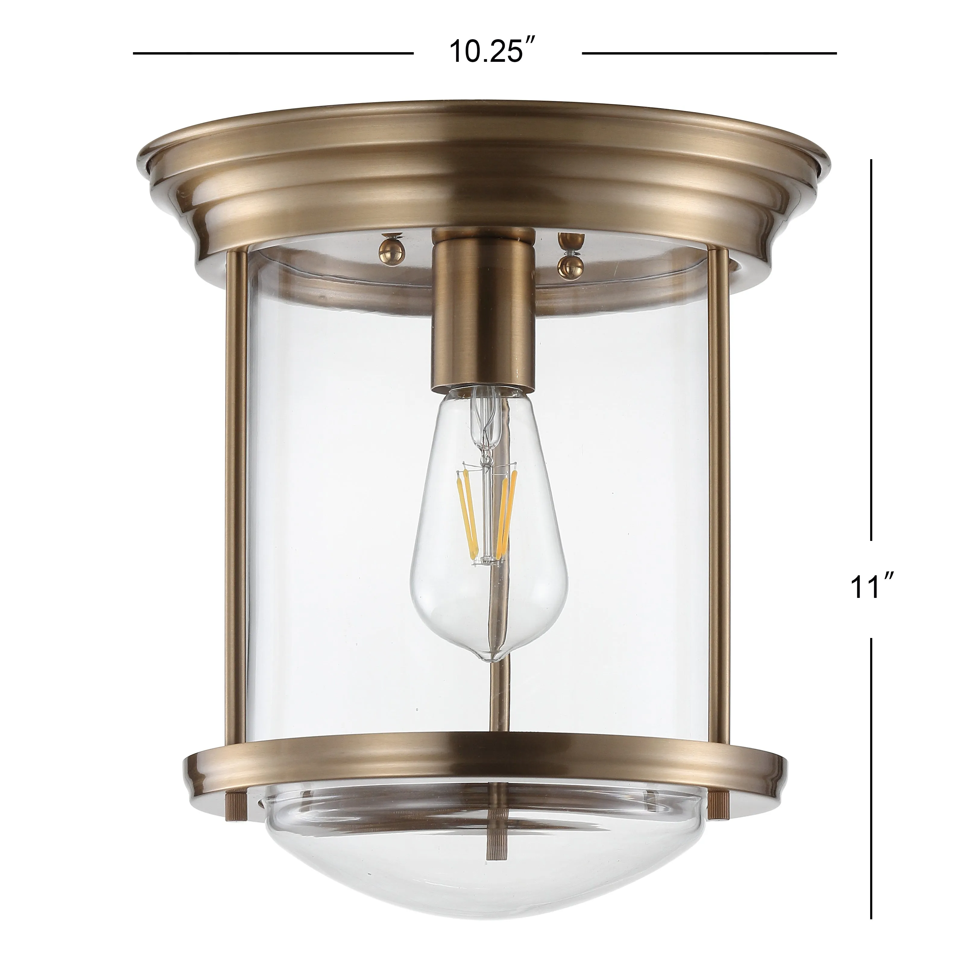 Iguazu 10.25" Metal/Glass LED Flush Mount