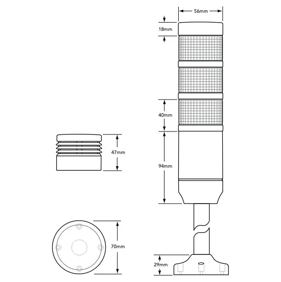 LED Microstack Andon Light