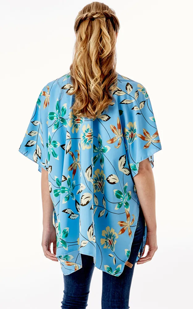LOF1262 Floral Print Kimono Cover Up