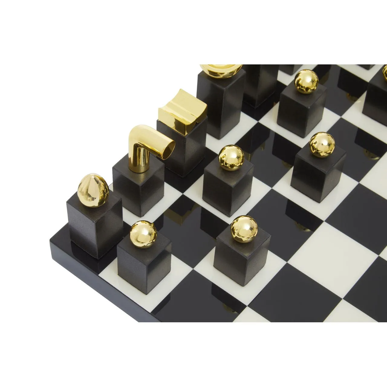 Marble and Wood Luxury Chess Set