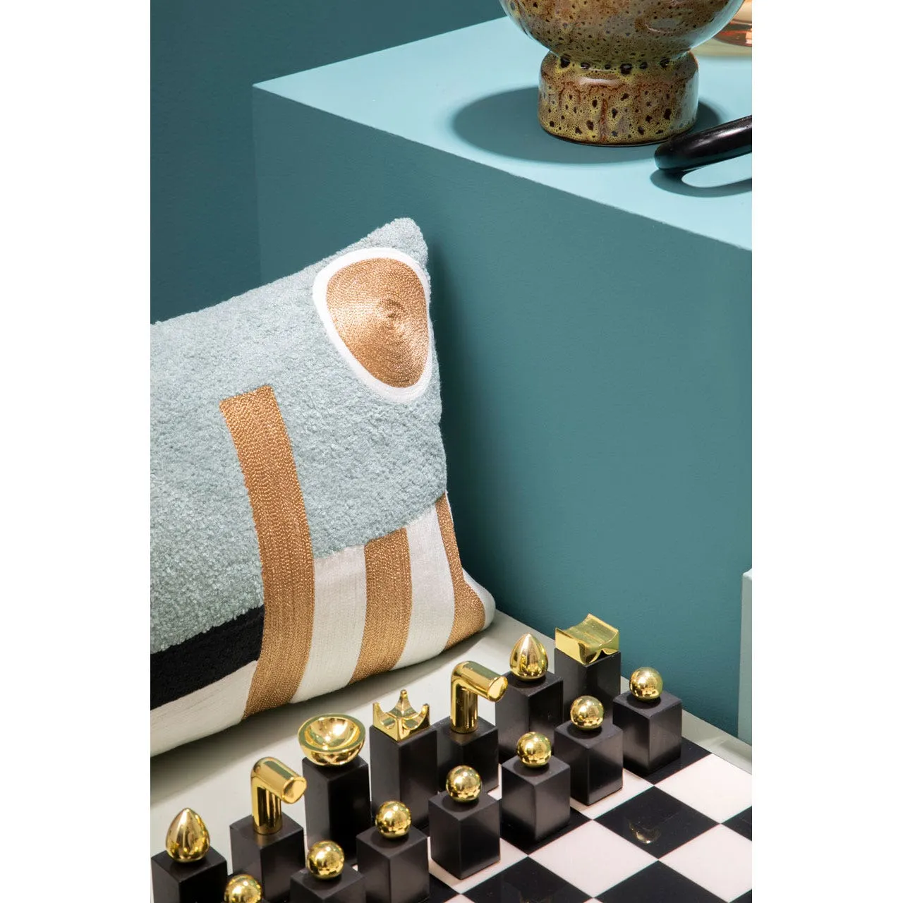 Marble and Wood Luxury Chess Set