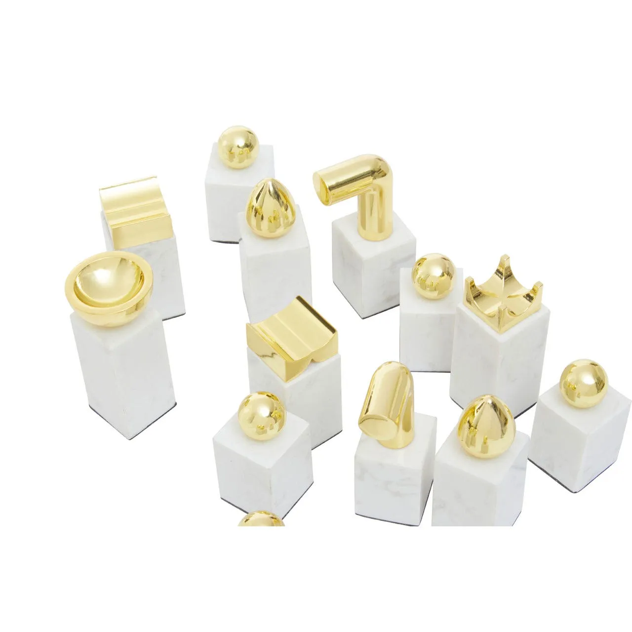 Marble and Wood Luxury Chess Set