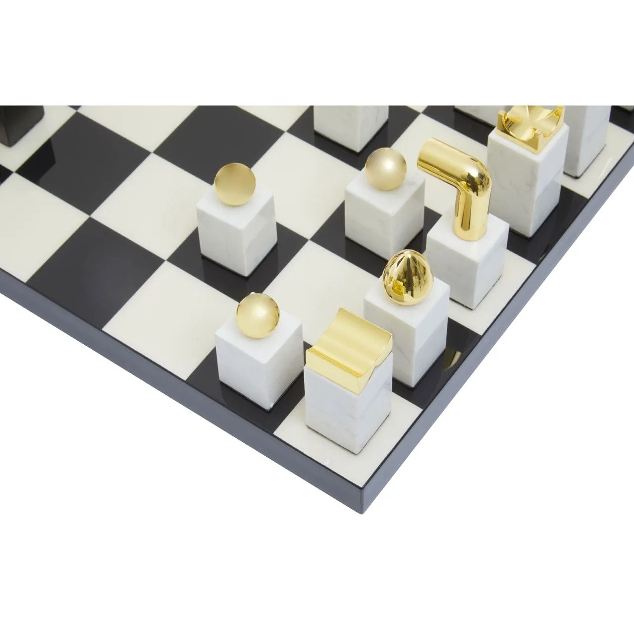 Marble and Wood Luxury Chess Set
