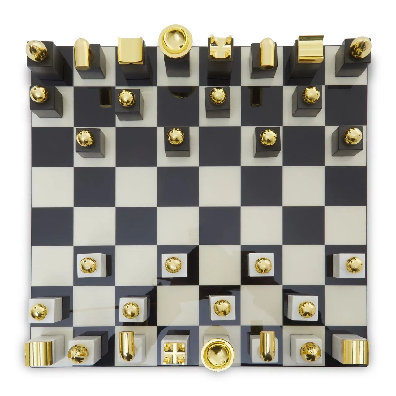 Marble and Wood Luxury Chess Set