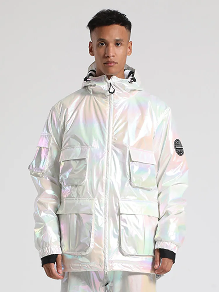 Men's White Dazzling Ski Jacket