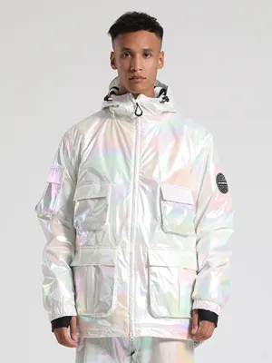 Men's White Dazzling Ski Jacket