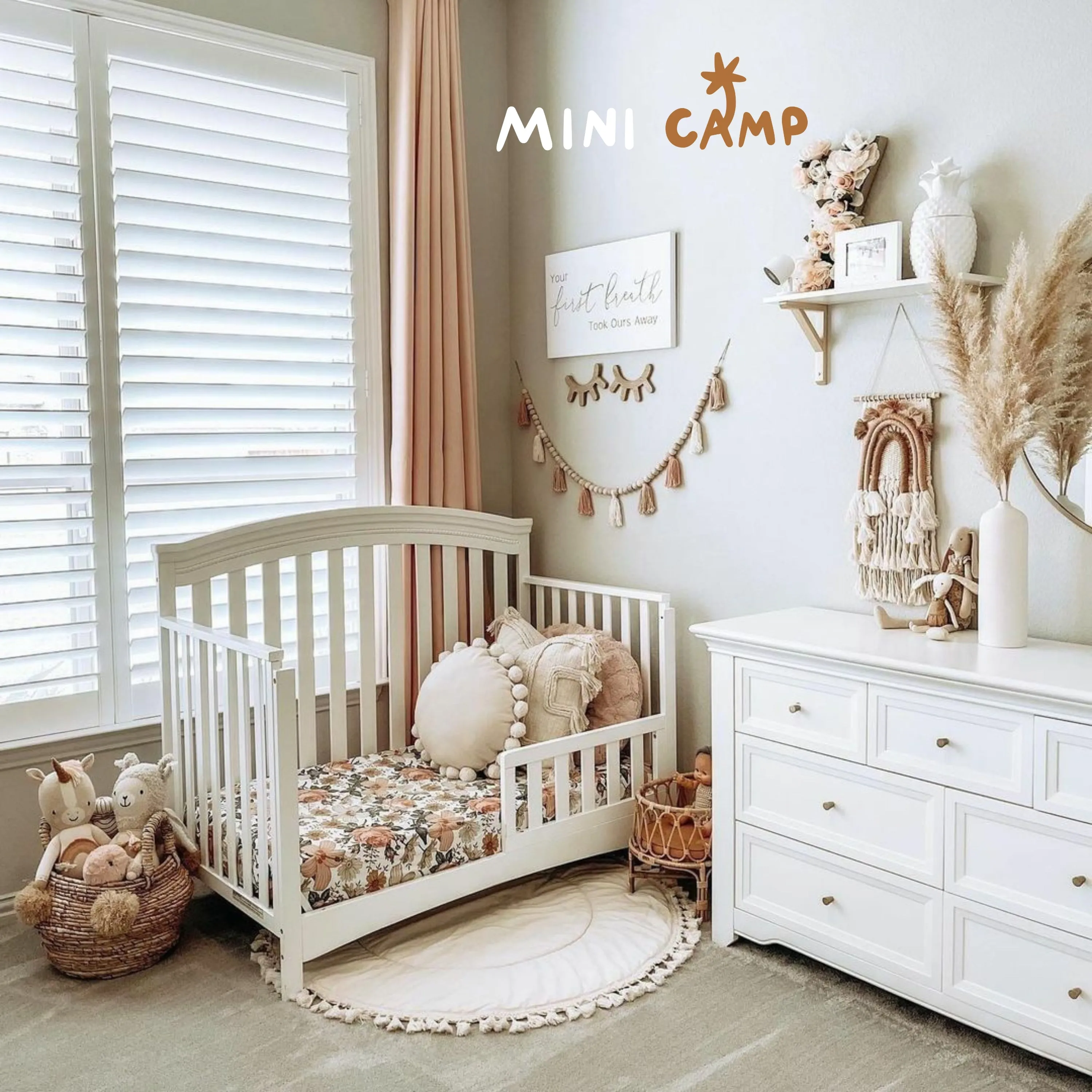 MiniCamp Boho Tassel Playmat - Ecru