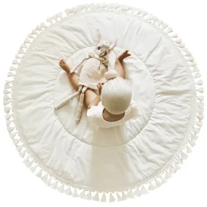 MiniCamp Boho Tassel Playmat - Ecru