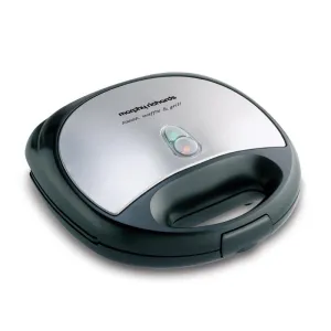 Morphy Richards SM3006 Toast, Waffle and Grill,Silver and Black