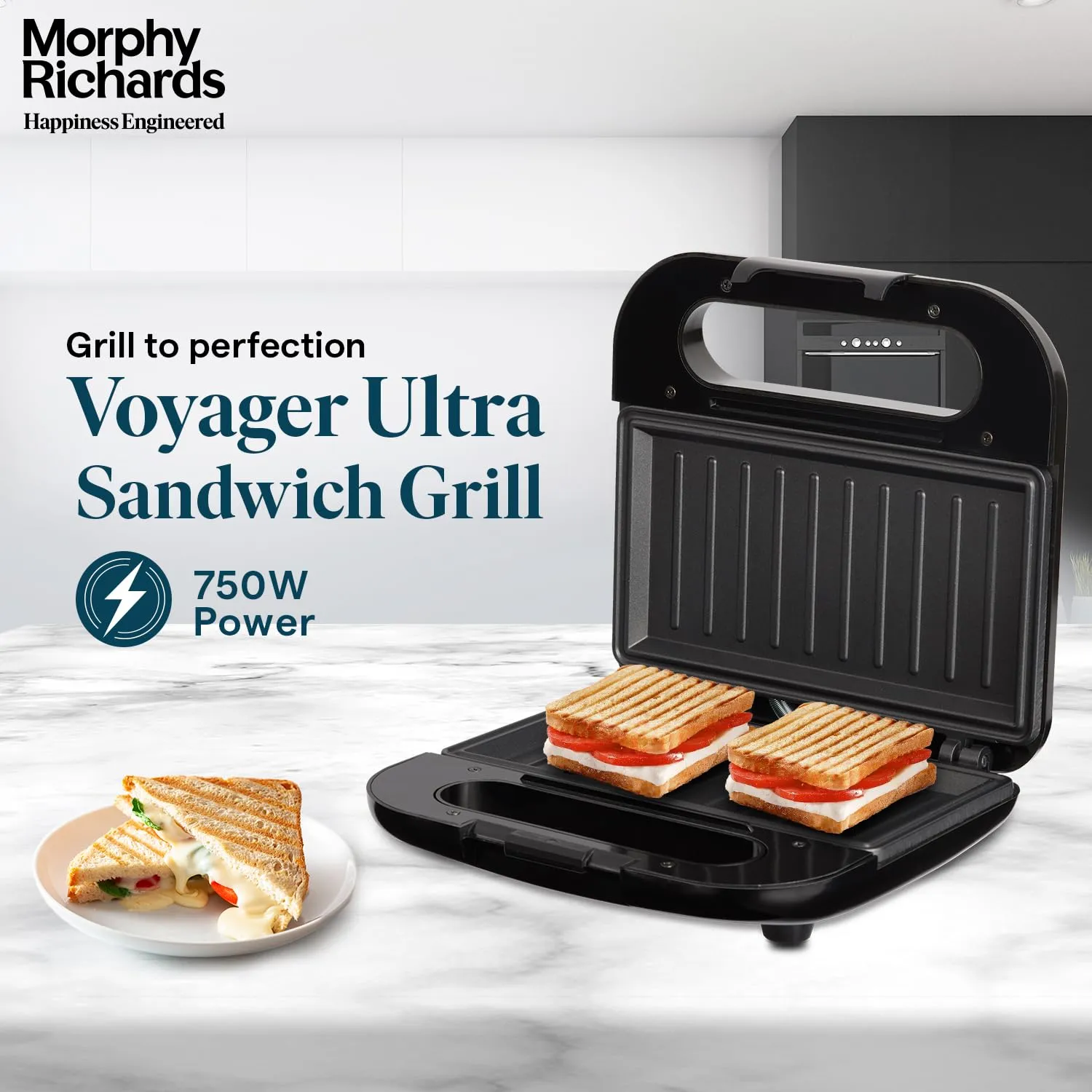 Morphy Richards Voyager Ultra 750 Watt grilled Sandwich Maker With 2 Year Warranty