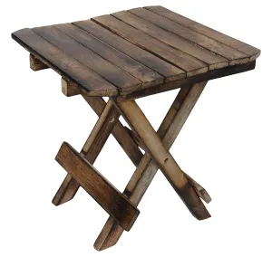 Motorik handicraft Unique Wooden Foldable Coffee (Brown, 12X12X12-inch)