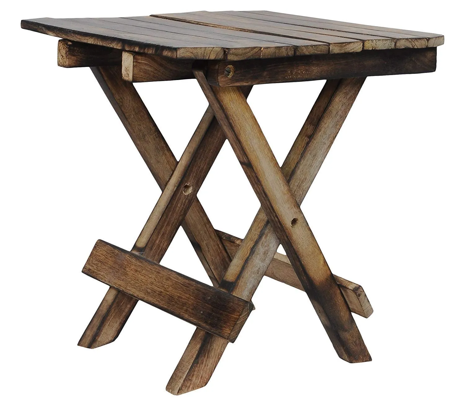 Motorik handicraft Unique Wooden Foldable Coffee (Brown, 12X12X12-inch)