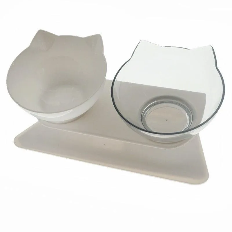 Non-Slip Double Bowl