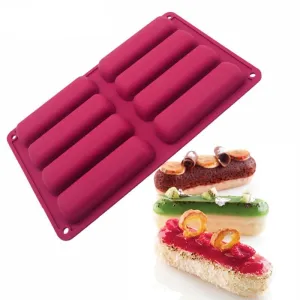 Non-Stick Durable Silicone Eclair Baking Molds
