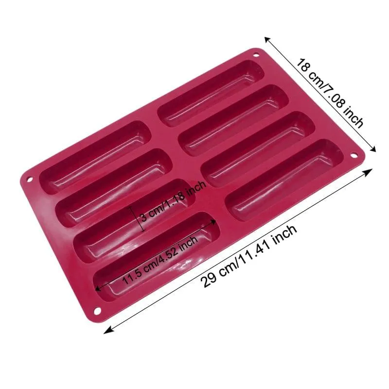 Non-Stick Durable Silicone Eclair Baking Molds