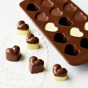 Non-Stick Heart Shaped Silicone Chocolate Mold