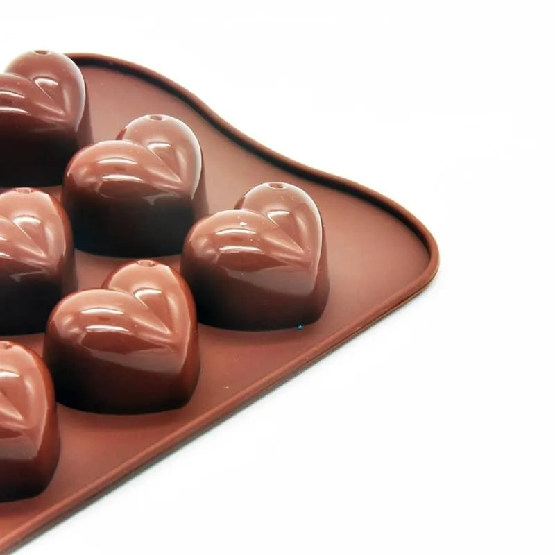 Non-Stick Heart Shaped Silicone Chocolate Mold