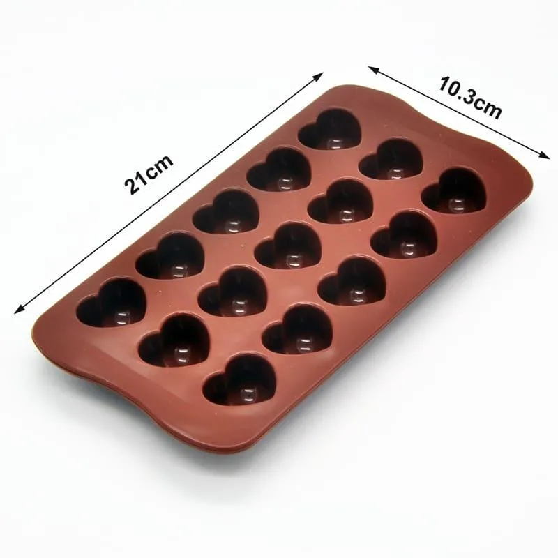 Non-Stick Heart Shaped Silicone Chocolate Mold